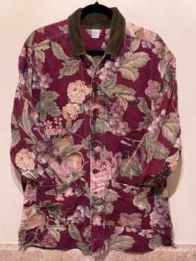 Vintage SMITH & HAWKEN Floral Print Barn / Chore Jacket - Women’s “M”